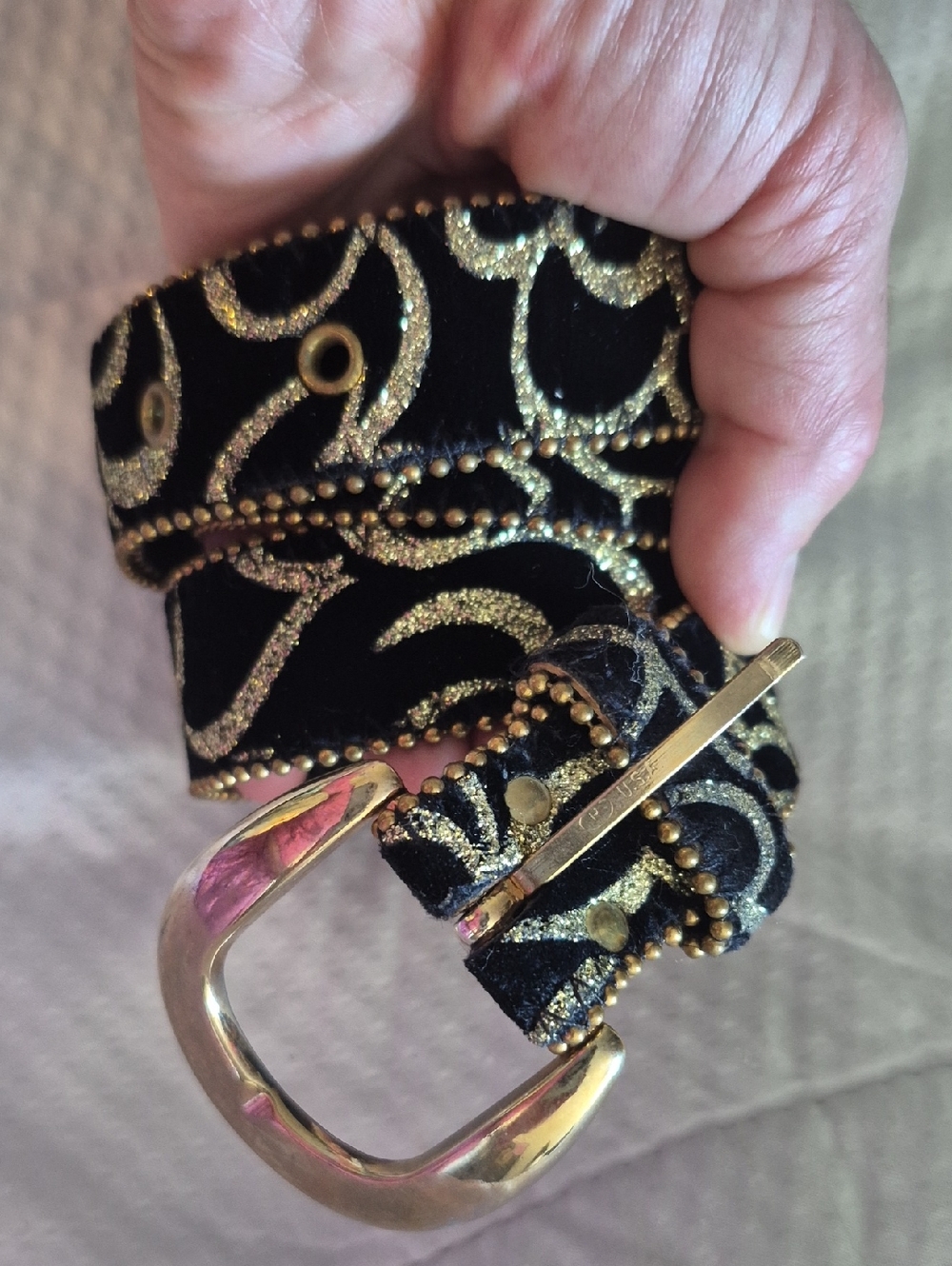 BELT BLOWOUT!!!! NWOT VINTAGE ELITE BELT Embellished Velvet